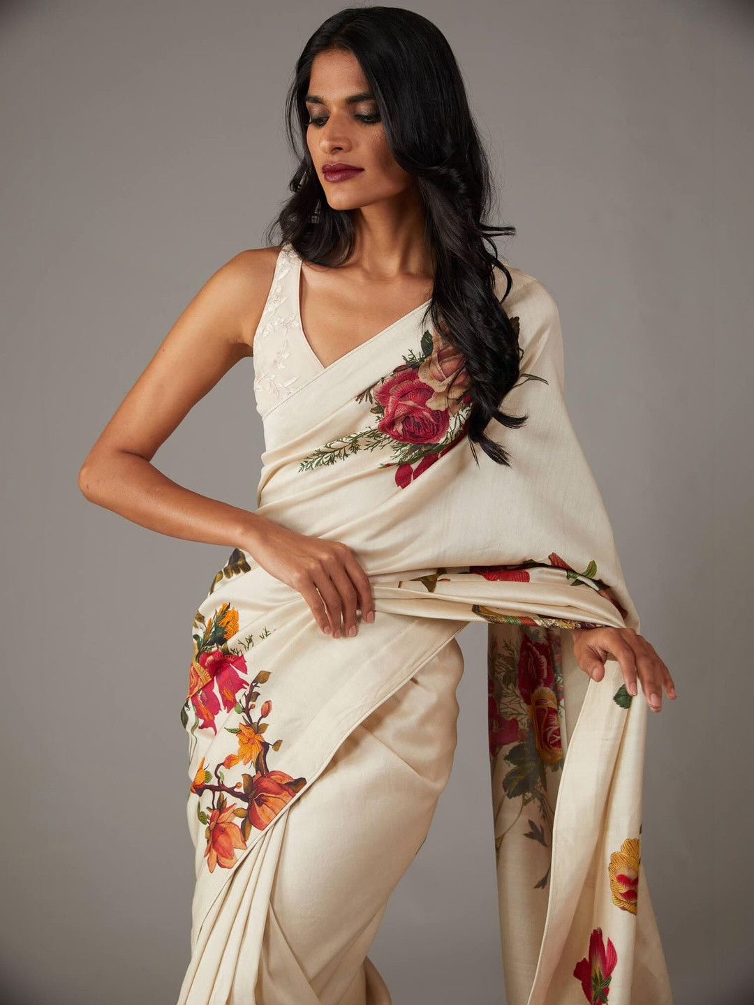 all about you Satin Saree
