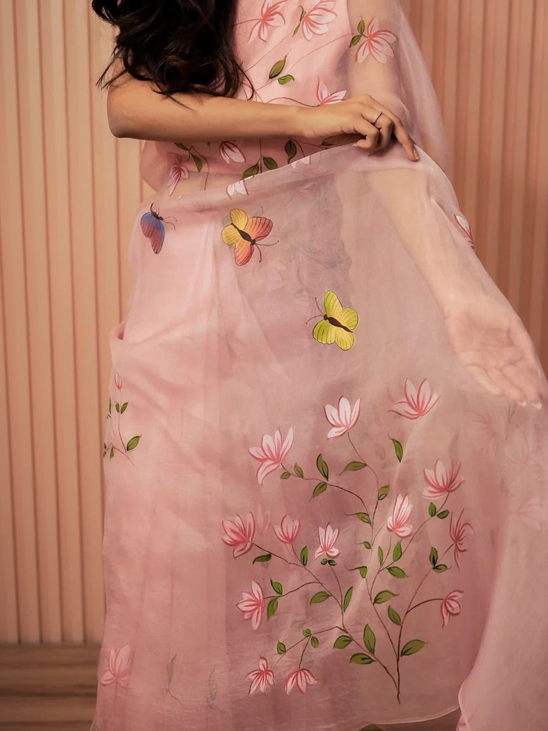 KALINI Floral Organza Saree