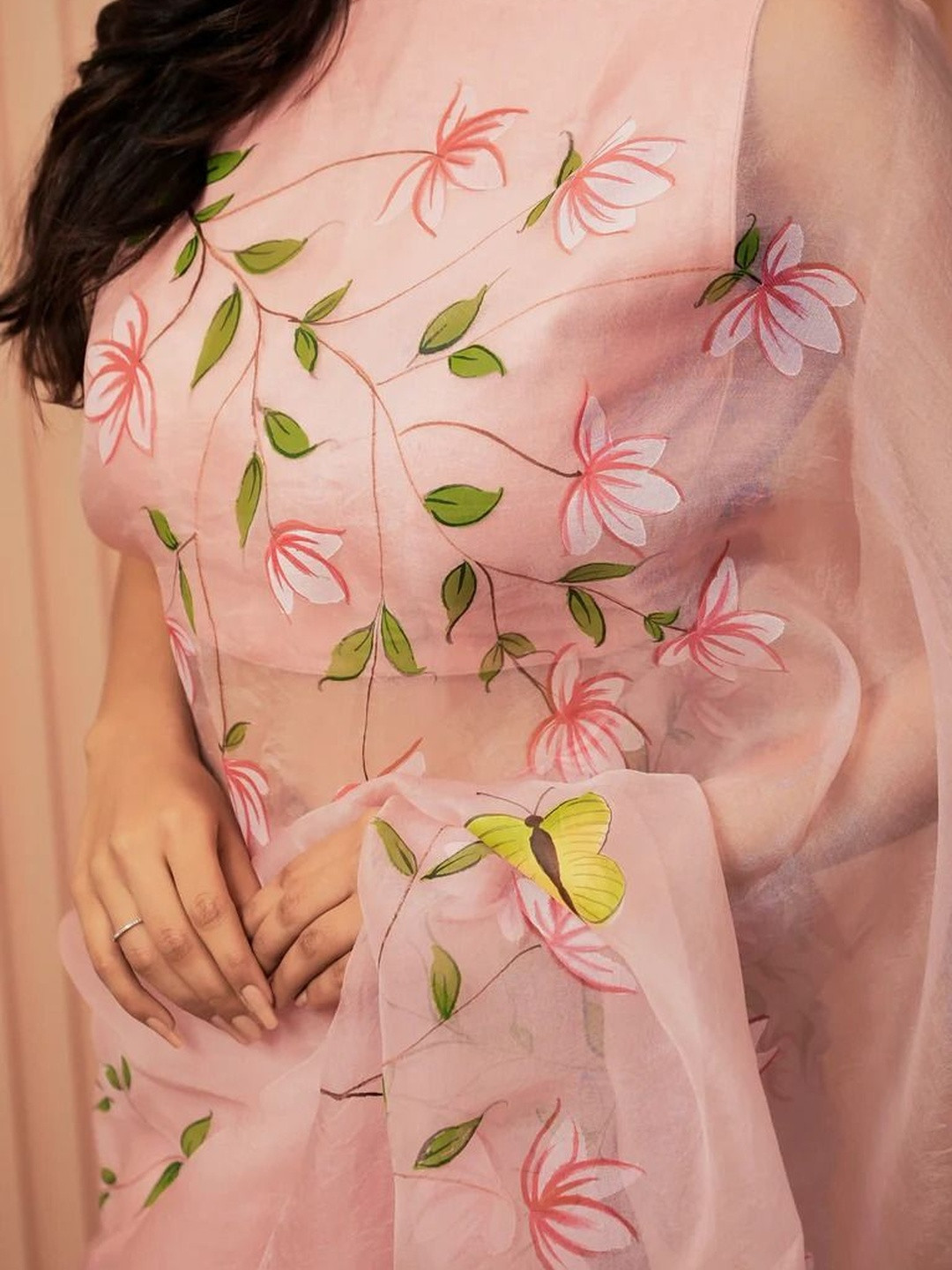 KALINI Floral Organza Saree