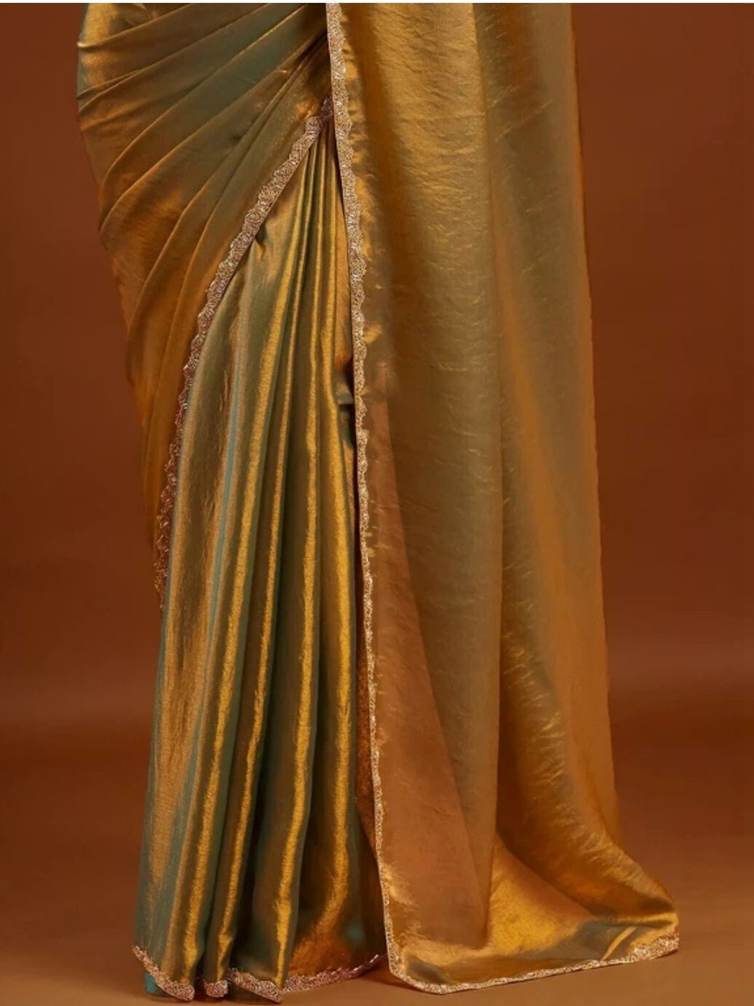 TIGER SNAKE Embellished Embroidered Silk Blend Designer Saree