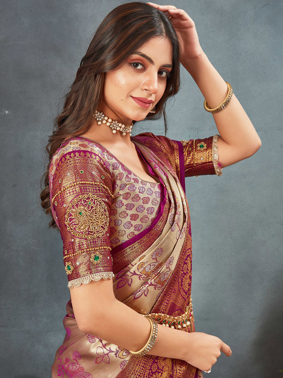 Tankori Woven Design Zari  Dharmavaram Saree
