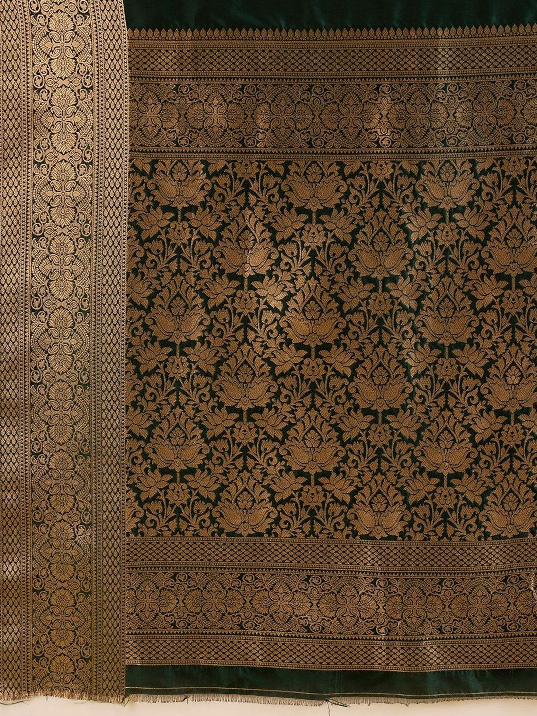 LEAFFEB Woven Design Zari Art Silk Banarasi Saree